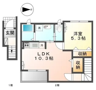 サウスロワール【2階】の間取り