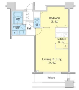 レジディア西麻布【8階】の間取り