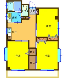 シオンパレス【3階】の間取り