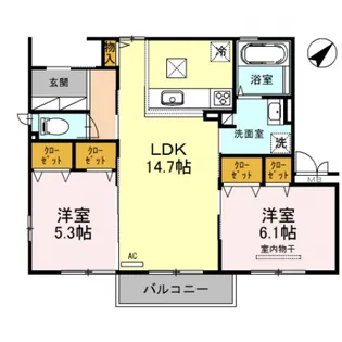 アレグリーア【1階】の間取り