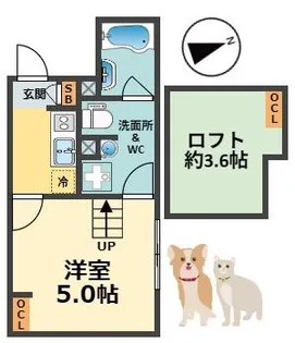 loulou今津(ルルイマヅ)【1階】の間取り