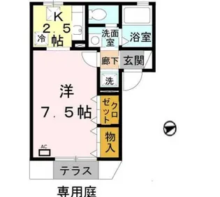 プレミール・ルナ【1階】の間取り