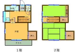 渡辺アパート 中棟西の間取り