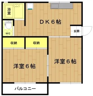 エスポアール中西 A棟【2階】の間取り