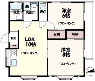 ホワイトヒルIII【1階】の間取り