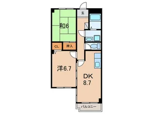 ポコアポコ住吉メゾン【2階】の間取り