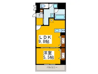 SHINSAIBASHI1921【6階】の間取り
