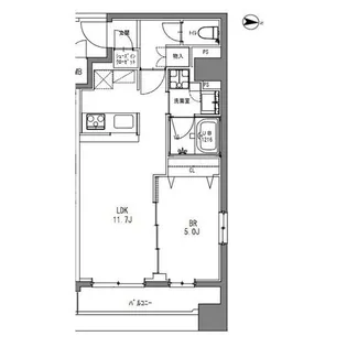 La Douceur秋葉原【9階】の間取り