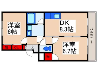 SUNCITY HIKOTA B-1【2階】の間取り