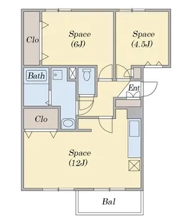 ポレール伊川【2階】の間取り