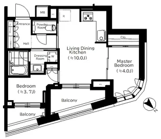 パークコート恵比寿【6階】の間取り