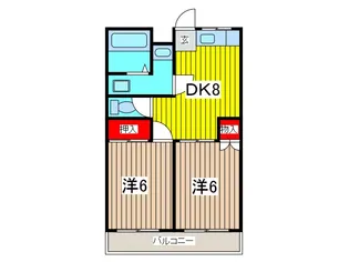 アーバンハイツわらび【3階】の間取り