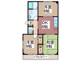 サンシ-ドB棟【3階】の間取り