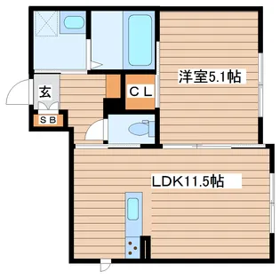 シャーメゾン東仙台【1階】の間取り