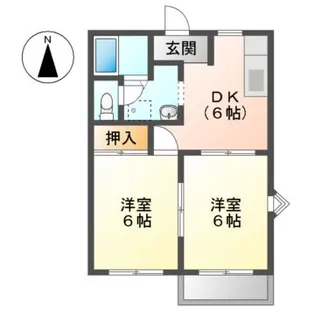カメリアA棟【2階】の間取り
