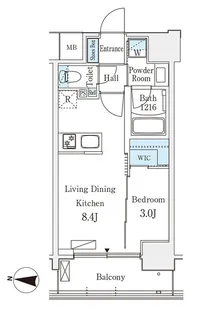 デュオフラッツ池袋【3階】の間取り