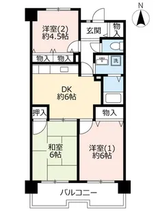 URエルト桜井【7階】の間取り