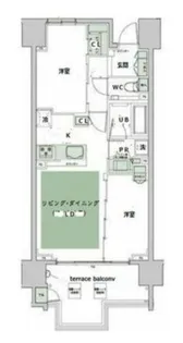ハーバーテラス品川【3階】の間取り