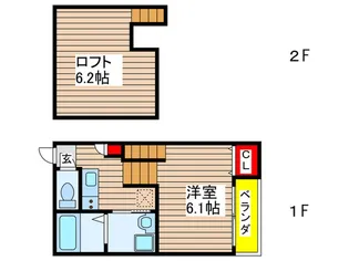 ロジュマン・ユイット【1階】の間取り
