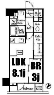 スターヒルズ関内【6階】の間取り