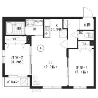 パレ ドゥ ロワ【1階】の間取り