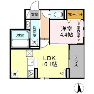 メゾン・ド・グローリー【1階】の間取り