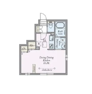 クオーレ白糸台【1階】の間取り