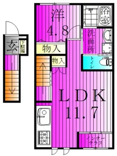 プレジール 柏の葉【1階】の間取り