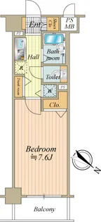 ガーラ銀座東【7階】の間取り