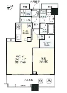 芝浦アイランドケープタワー【4階】の間取り