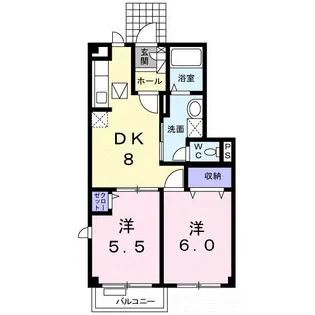 エイコーン A【1階】の間取り