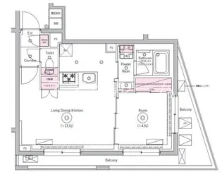 リテラス川崎ウエスト【2階】の間取り