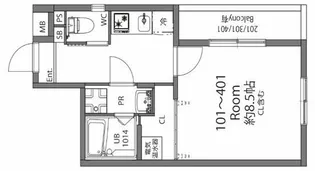ベルポスト明大前【3階】の間取り