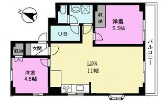 グランドマンション鷺高I【3階】の間取り