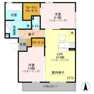 セピアパレス A【1階】の間取り