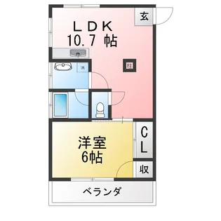 コーポラスミタ【2階】の間取り