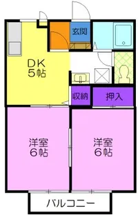 ひまわり F【2階】の間取り