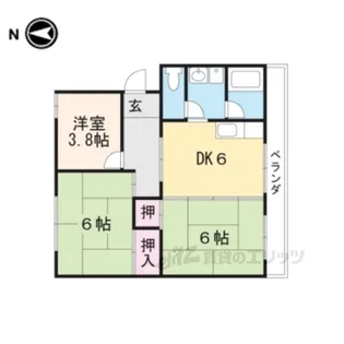 南井ハイツ【1階】の間取り