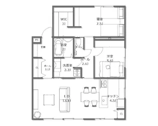 クレセール徳重【1階】の間取り