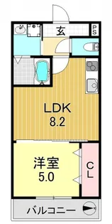 フジパレスクレアトゥール正覚寺I番館【1階】の間取り