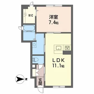 フェリシードひめばら A棟【1階】の間取り