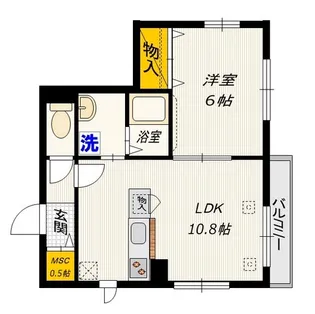 Maison Tiki メゾンティキ【3階】の間取り