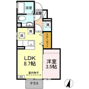 セレネティー B【1階】の間取り