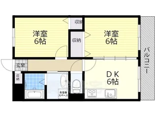 シャトー蛍池【2階】の間取り