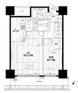 カテリーナ三田タワースイート【26階】の間取り