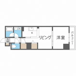 ビッグパレス南6条【8階】の間取り