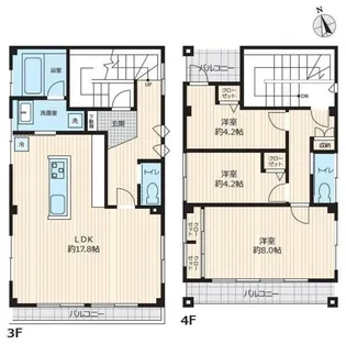 ドマーニ調布【3階】の間取り