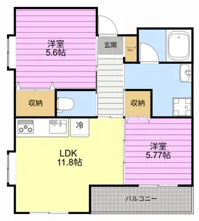 西焼津メゾン小石川【2階】の間取り
