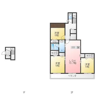 グリーンタウン赤坂【2階】の間取り
