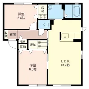 グランシード城山【1階】の間取り